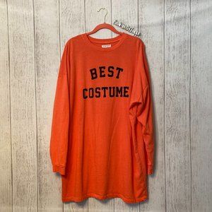 *Target Women's Best Costume Long Sleeve Graphic Sweatshirt Dress Orange XXL